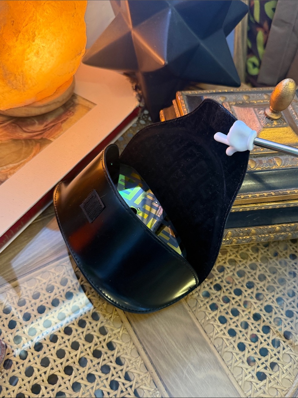 Fendi Green Blue Gradient Logo Shield Sunglasses - Picture 13 of 15